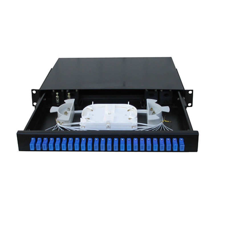 19-Zoll-Rack-montiertes 24-Port-Glasfaser-Patchpanel